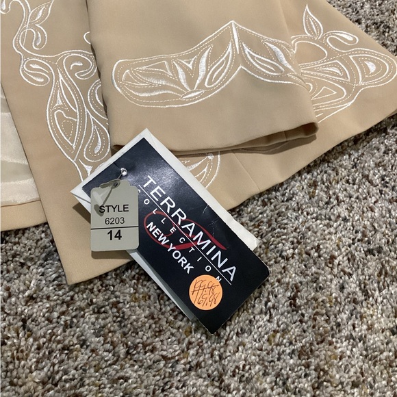 New Terramina Jacket Suit Women 2 Piece Size 14 Brown Color - Picture 7 of 15